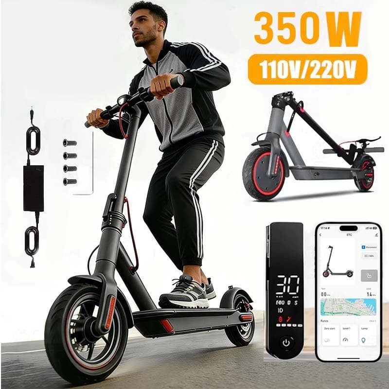 Patinete Elétrico Adulto Dobrável Rodas 8.5" Leve Portátil Seguro Ideal Cidade Carregador Incluso