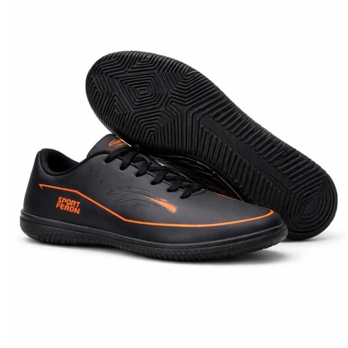 Chuteira Tenis Futsal Sport Ferom Solado Preto Antiderrapante Mais Vendida.