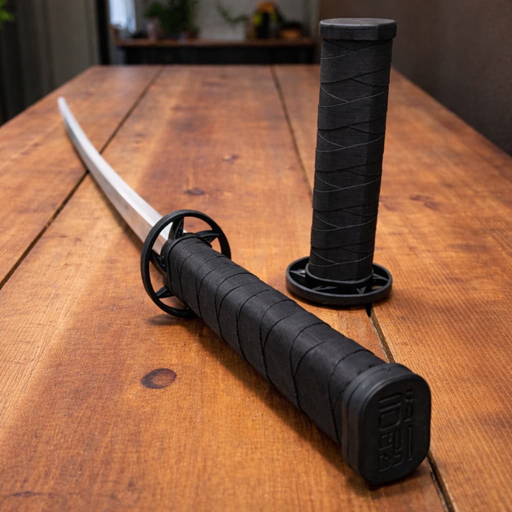 Katana Retrátil Decorativa Anime Colecionável 65,5 cm Cosplay Presente Geek