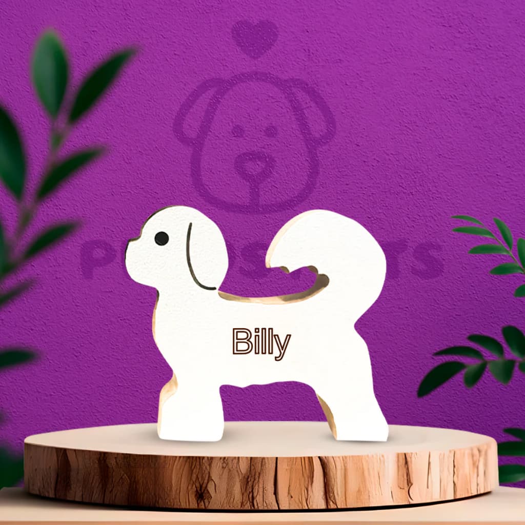 Escultura em Madeira MDF Cachorro Avulso Item Decorativo para Casa e Escritório Homenagem ao Pet