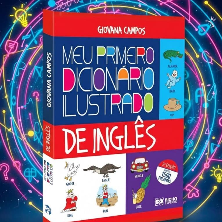 Meu Primeiro Dicionário Ilustrado Escolar Inglês Completo e Prático Pronta Entrega