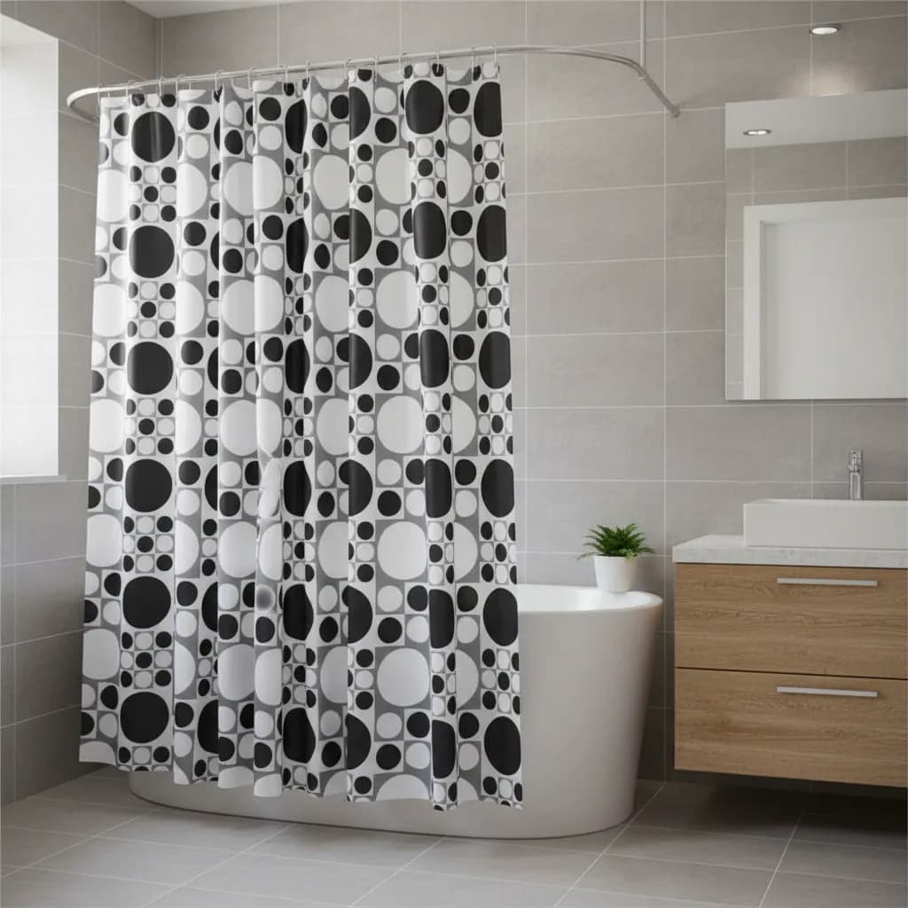 Cortina Box Banheiro PVC Grossa 180x180cm Resistente, Antimofo e Impermeável Várias Estampas