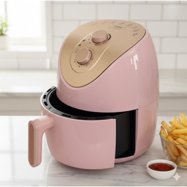 Air Fryer 4L Diversas Cores 220V Rosa-Verde-Preto