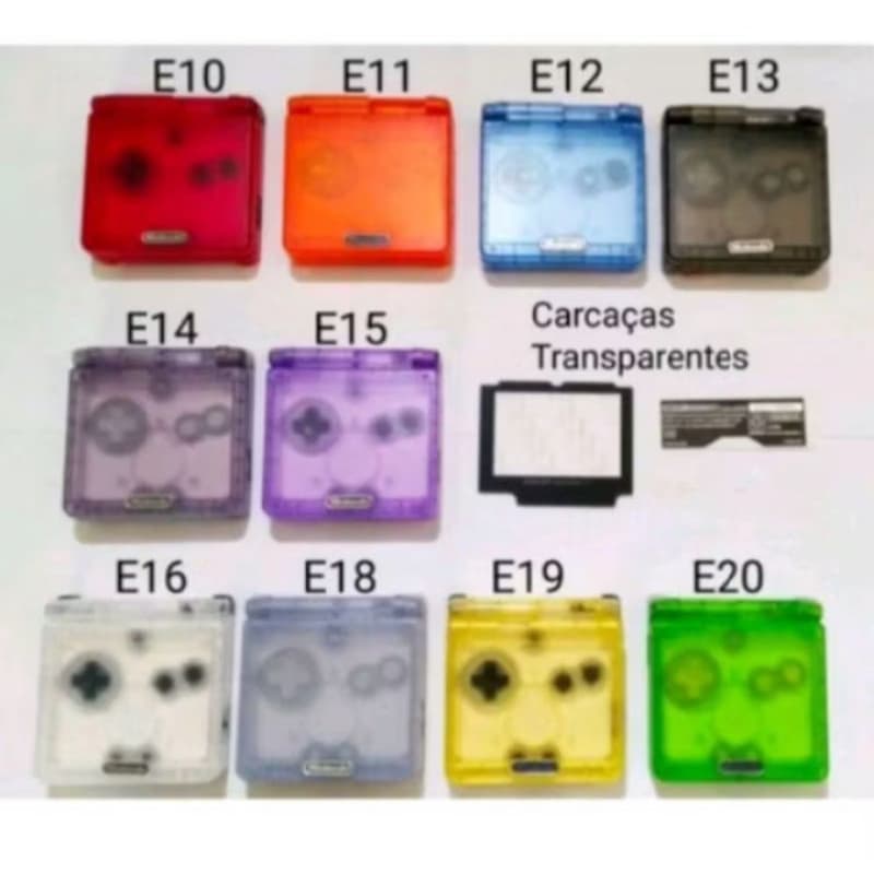 Carcaça Game Boy Advance SP Escolha a sua e deixe seu GBA SP como novo