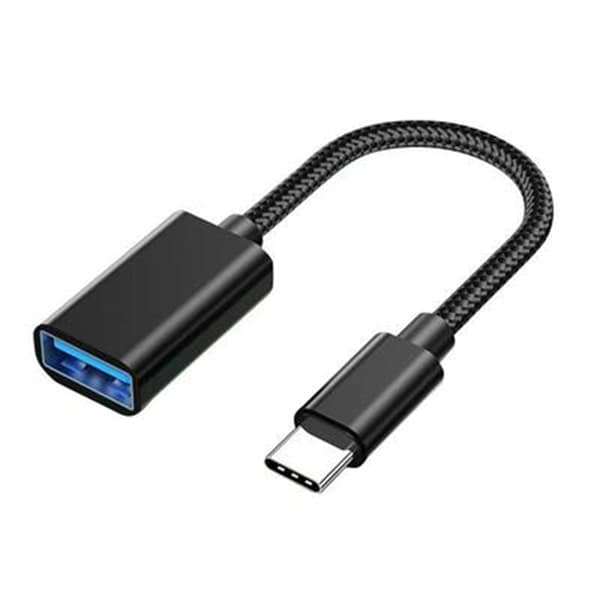 Cabo Adaptador Reforçado Tipo C OTG Pendrive USB Conexão Rápida Transferência Emitimos Nota Fiscal - Pronta Entrega