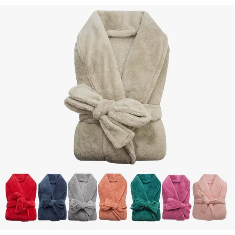 Roupão de Banho Feminino Masculino Toque Extra Macio Inverno
