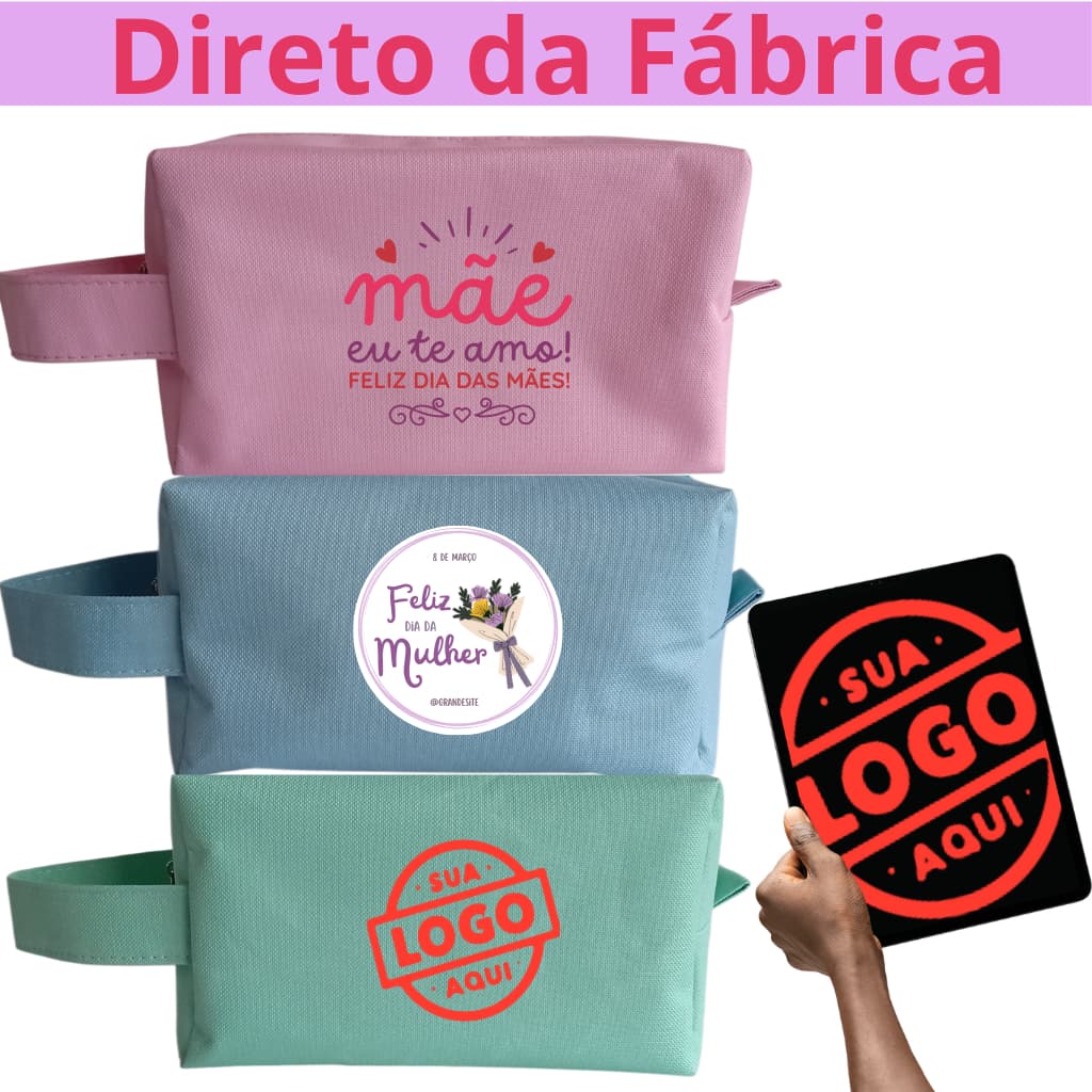 Kit Necessaire Unidades Lembrancinha Dia Da Mulher Mães Presentes Corporativos