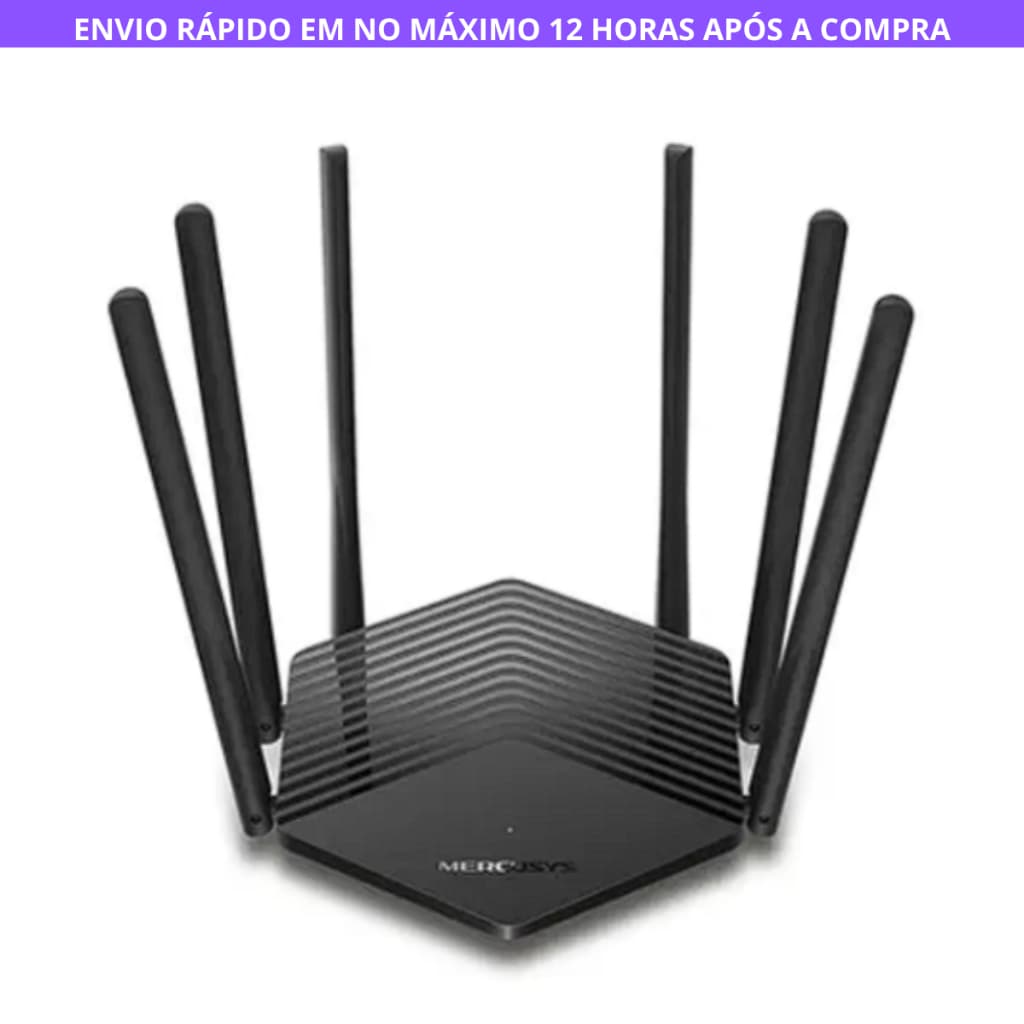 Roteador Mercusys MR50G AC1900 Dual Band Gigabit com 6 Antenas