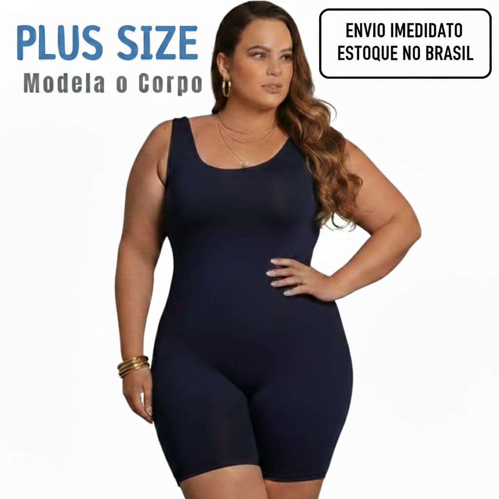 Macacão Feminino Plus Size Alça Larga | Modela Corpo | Conforto Premium | Caimento Perfeito