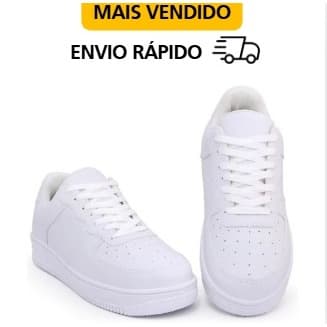 Tênis Branco Casual Premium Esportivo Qualidade e Conforto