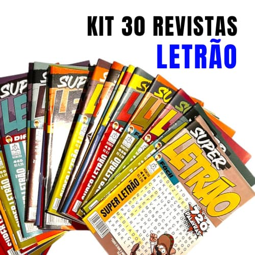 KIT COM 30 REVISTAS CAÇA PALAVRAS SUPER LETRÃO - ENVIO IMEDIATO