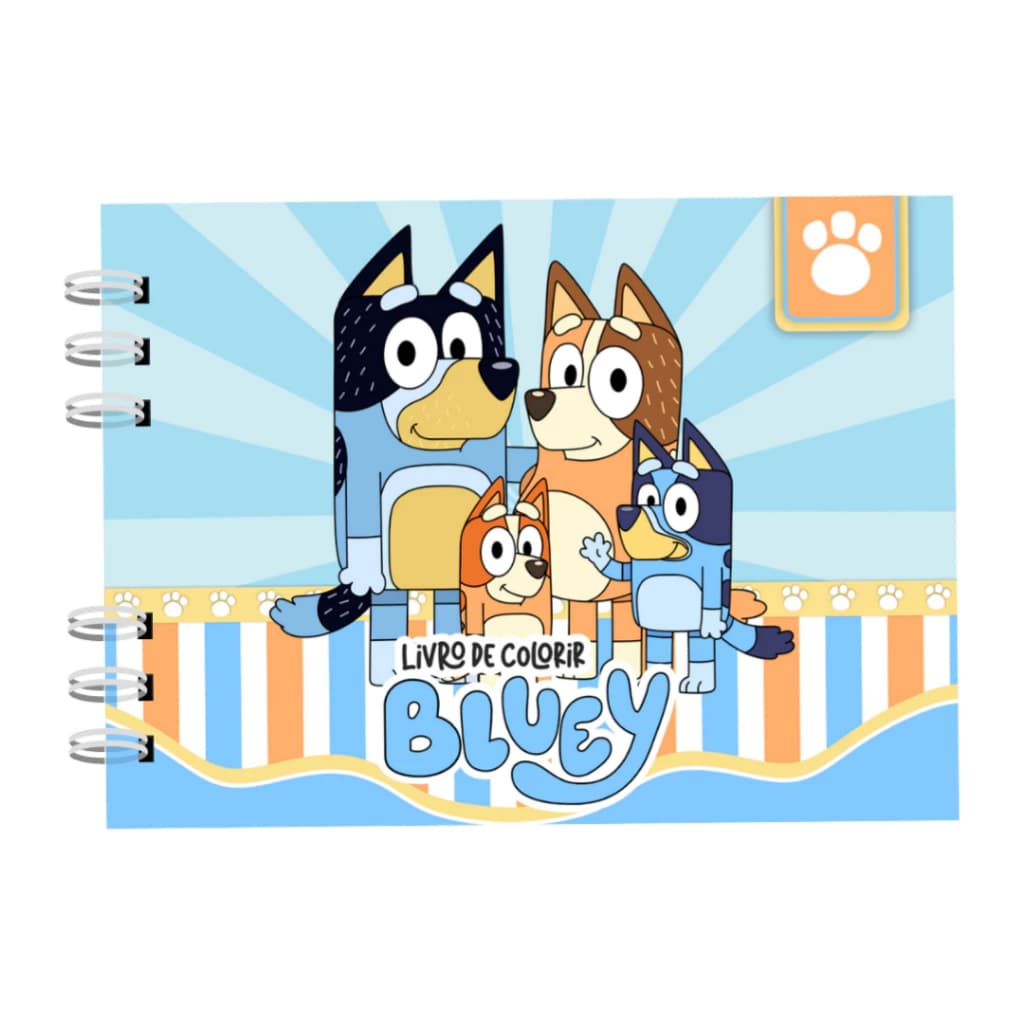 Caderno de Colorir Bluey - 50 Folhas - Capa Dura