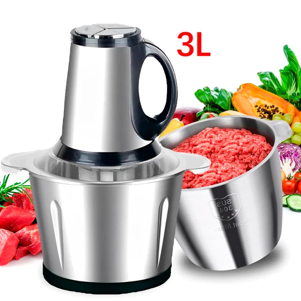 Triturador de Alimentos 1800w Legumes Processador de Carne Inox 3 Litros 110v e 220v