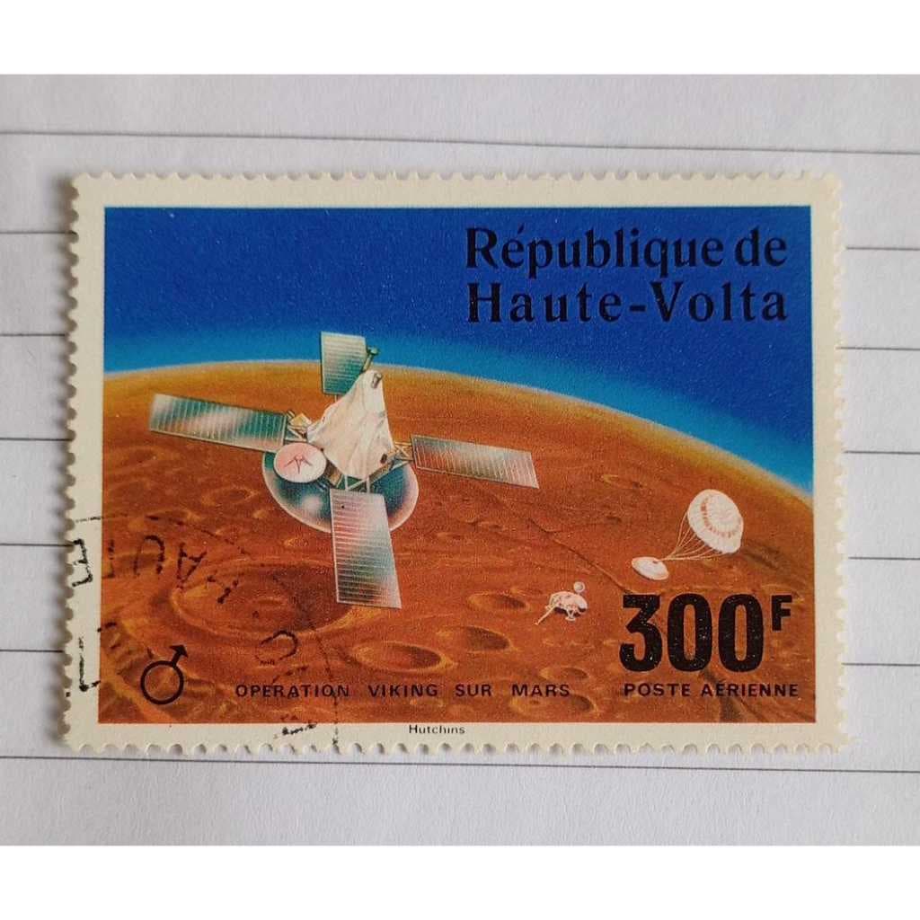Selo da República do Alto Volta – Operação Viking em Marte (300F – Poste Aérienne)