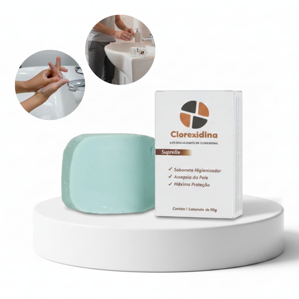 Sabonete Clorexidina 90g Suprelle Assepsia Limpa Desinfecta