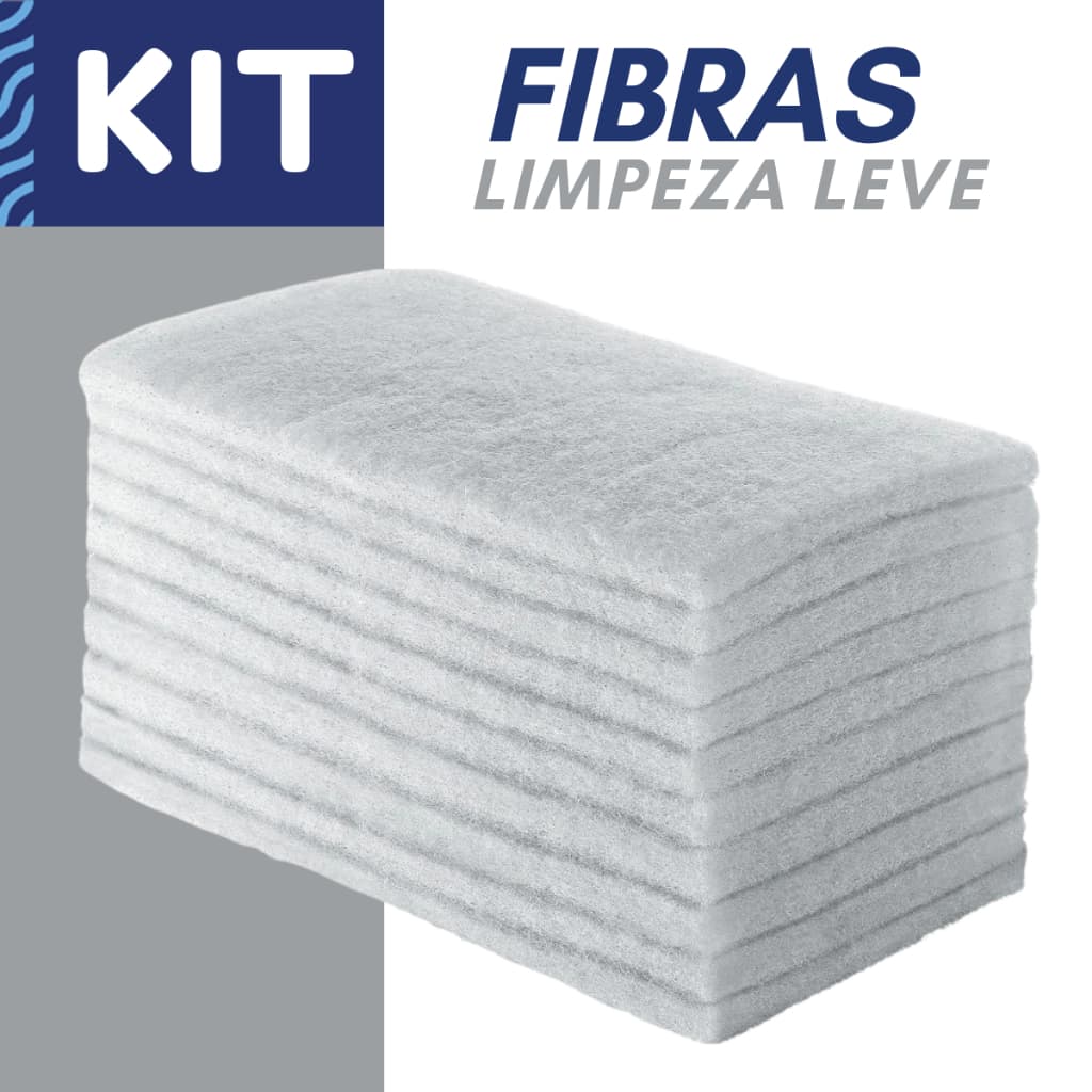 Kit Fibras Limpeza Leve Esponja Branca Não Risca Limpa Parede Fórmica Inox Vidros Bucha
