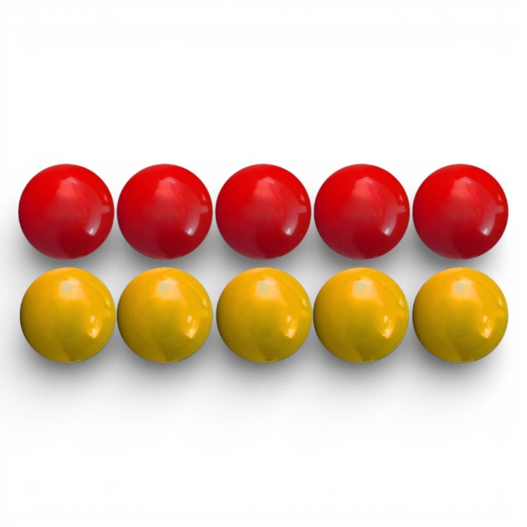JOGO DE SINUCA SNOOKER BILHAR MATA MATA 54MM JOGO COM 10 BOLAS VERMELHO X AMARELO