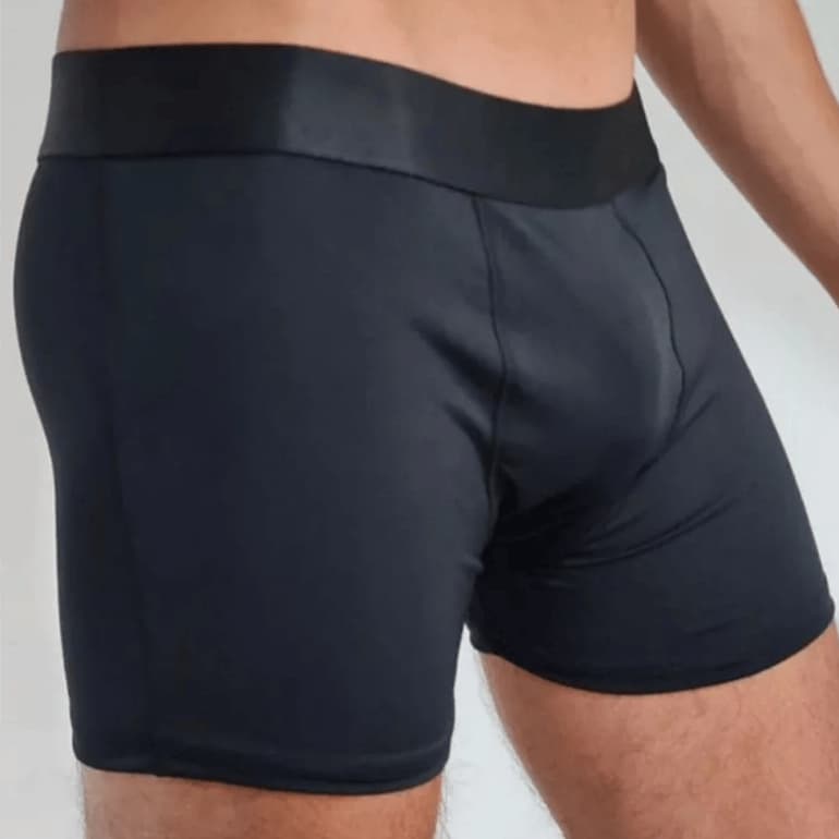 Kit com 10 Cuecas Boxer Adulto Microfibra Preta Premium.