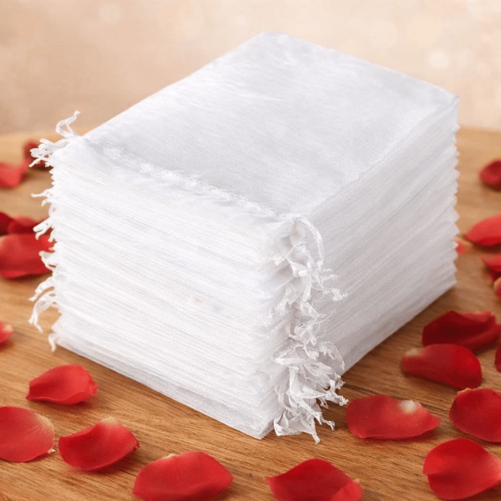 Kit 20/50/100 Un Saco Saquinho Organza Tule Saquinho 7x9 10x15