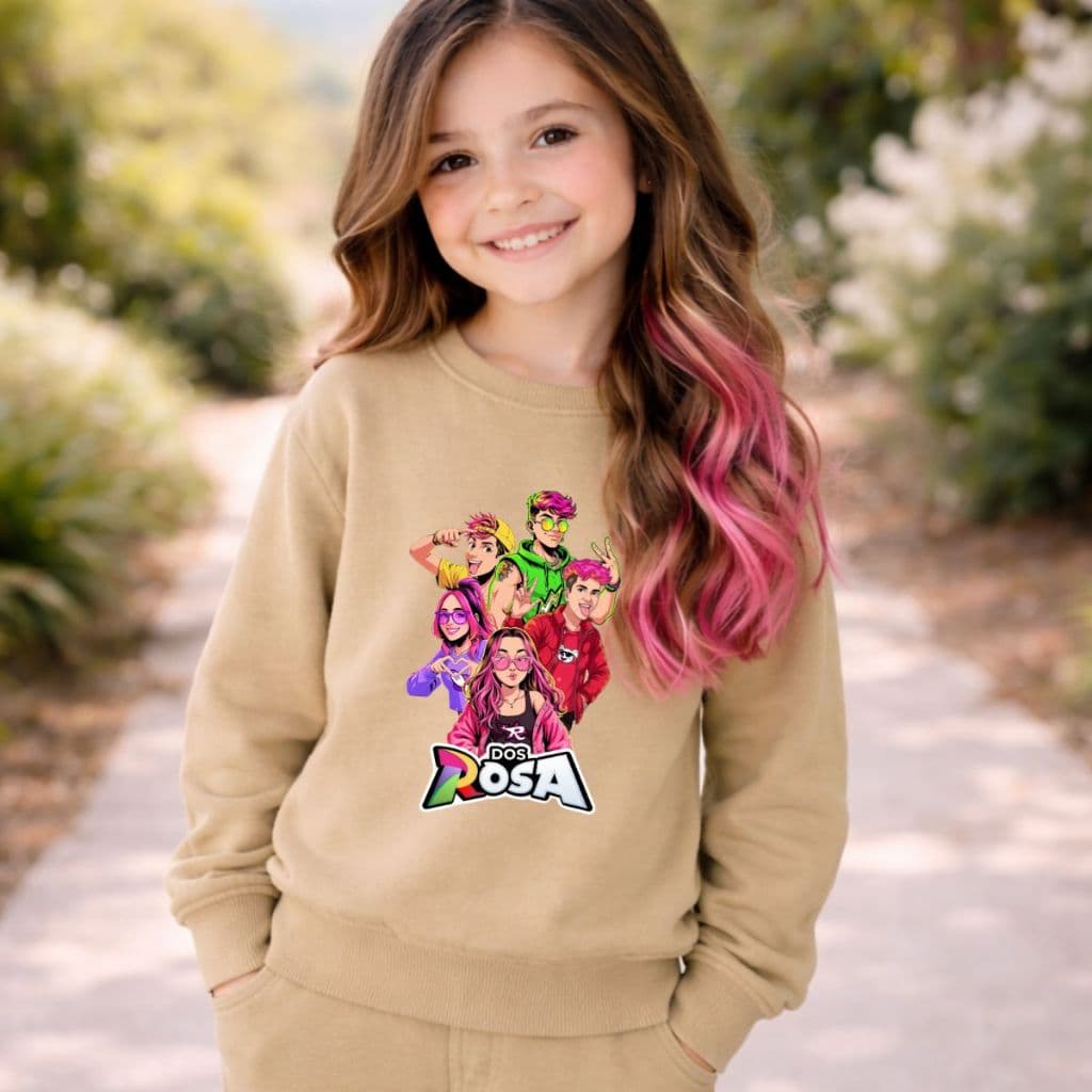Blusa Moletom Infantil Turma Emilly Vick Flanelado Turma Rosa Youtuber Quentinho