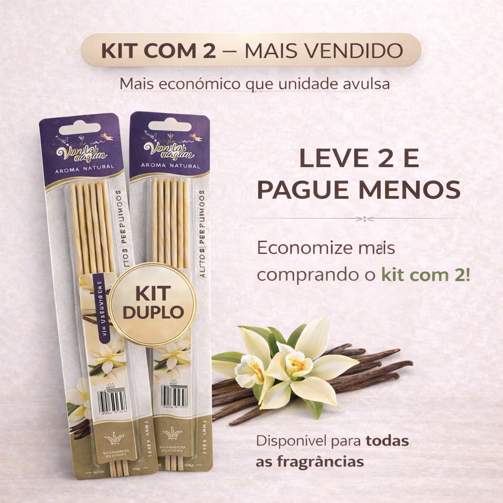 Kit Vareta Mágica Perfumada - 2 Embalagens com 5 unidades - Aromatizador - Difusor de Ambientes