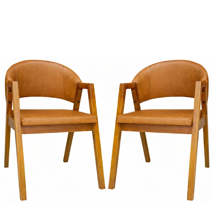 kit DUAS Cadeiras ODETE Robusta e Elegante Corino Para Sala de Jantar Mesa Cozinha