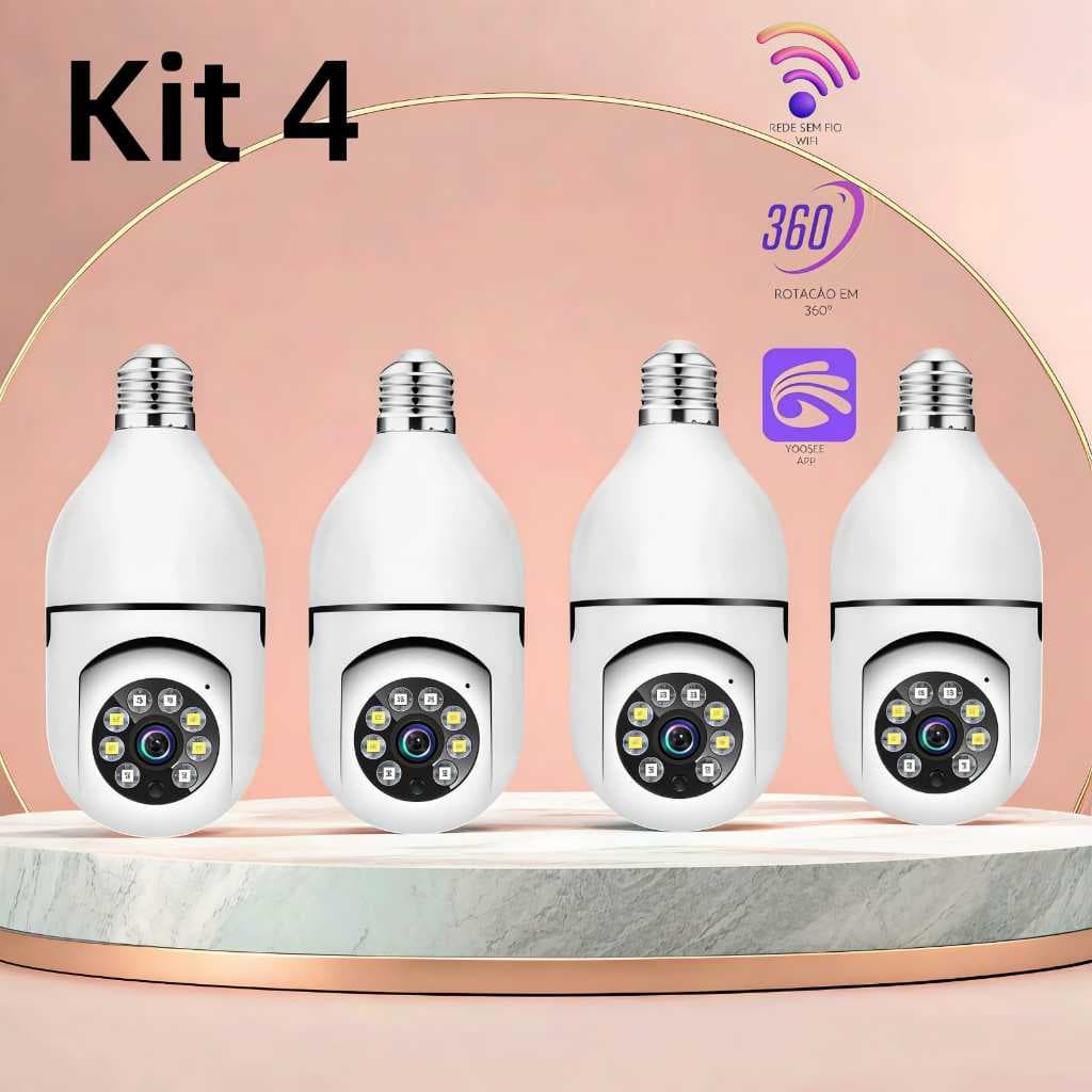 Câmera de segurança a Prova D'água sem fio gira 360 com app Yousee full HD visão notturna