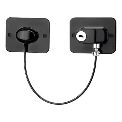 Trava de Segurança Infantil Preto com Chave para Portas e Gavetas