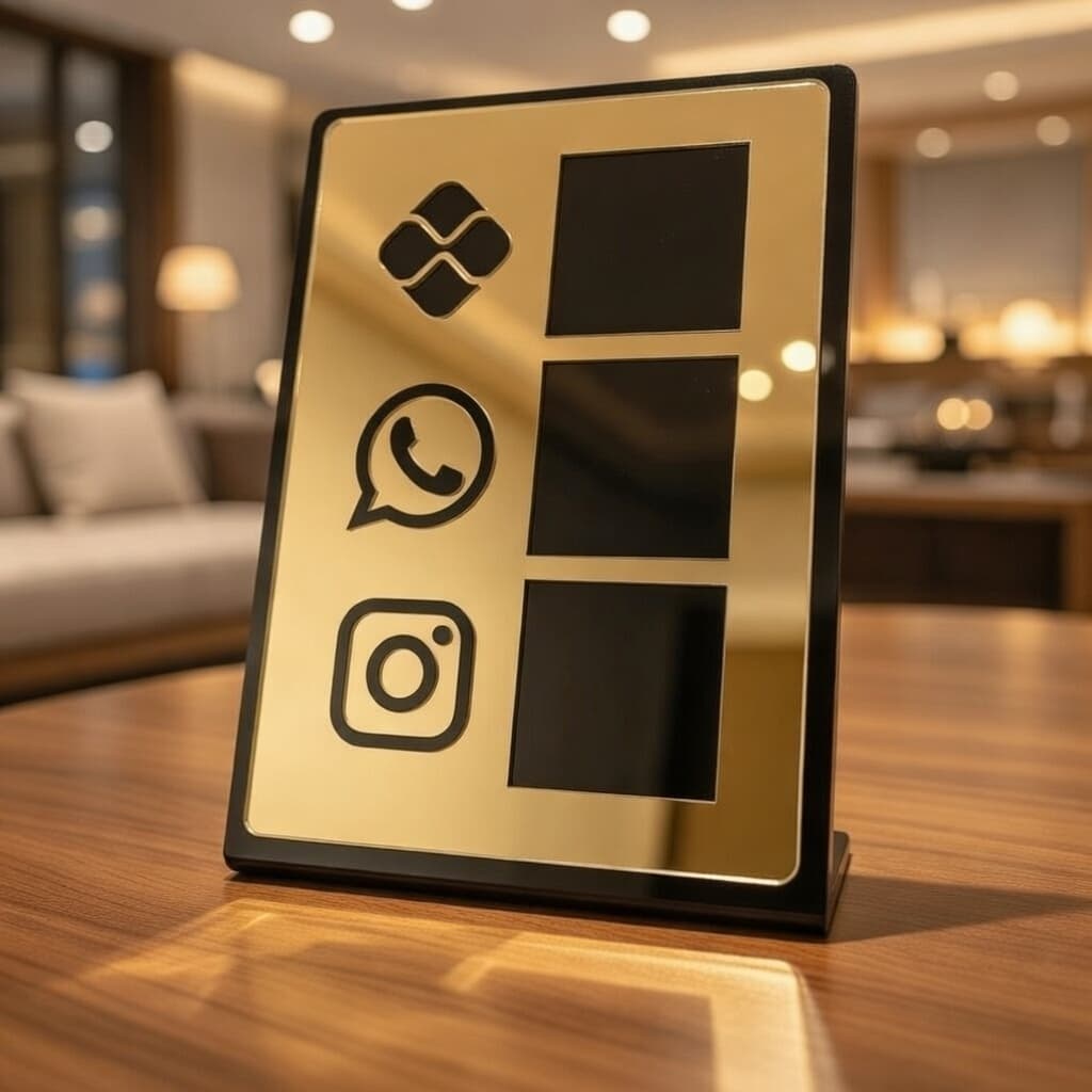 Placa PIX WhatsApp Instagram Display Interativo 3 em 1