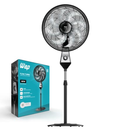 Ventilador Coluna de Pé 180W 50 cm 8 Pás Potente Silencioso e Econômico com 3 Velocidades WAP FLOW TURBO 127V
