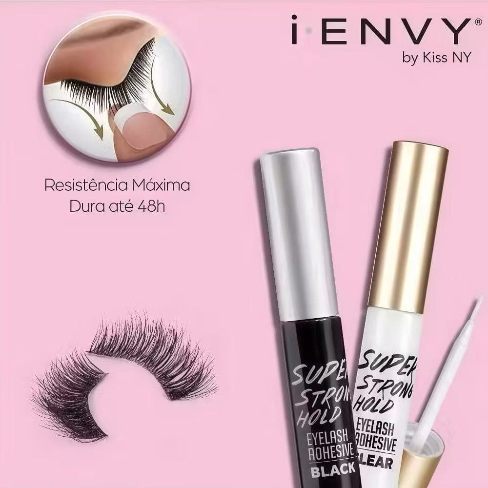 Cola De Cílios Super Fixação 48h Transparente e Preta Livre De Látex Aplicação Fácil 5g