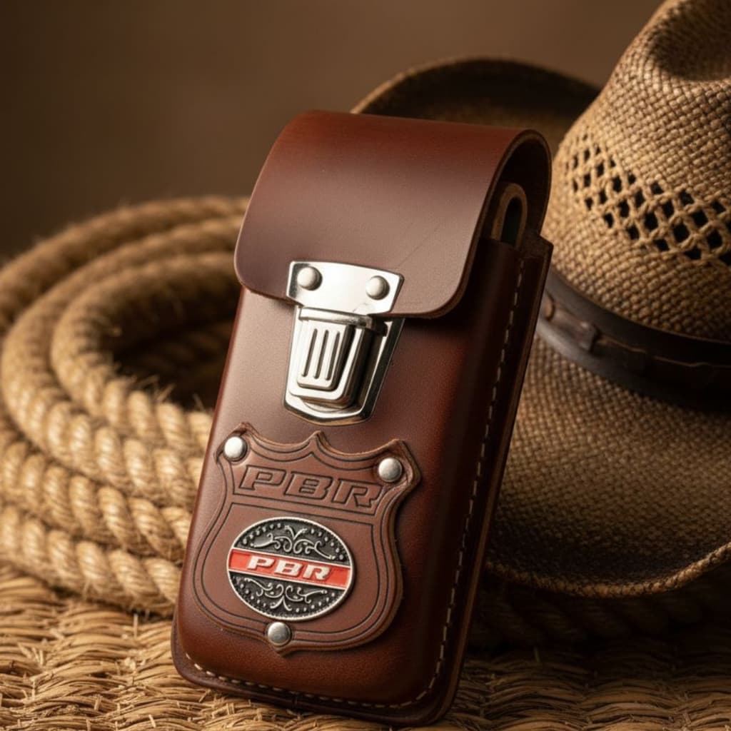 Capa para Celular em Couro Legítimo  Estilo Country