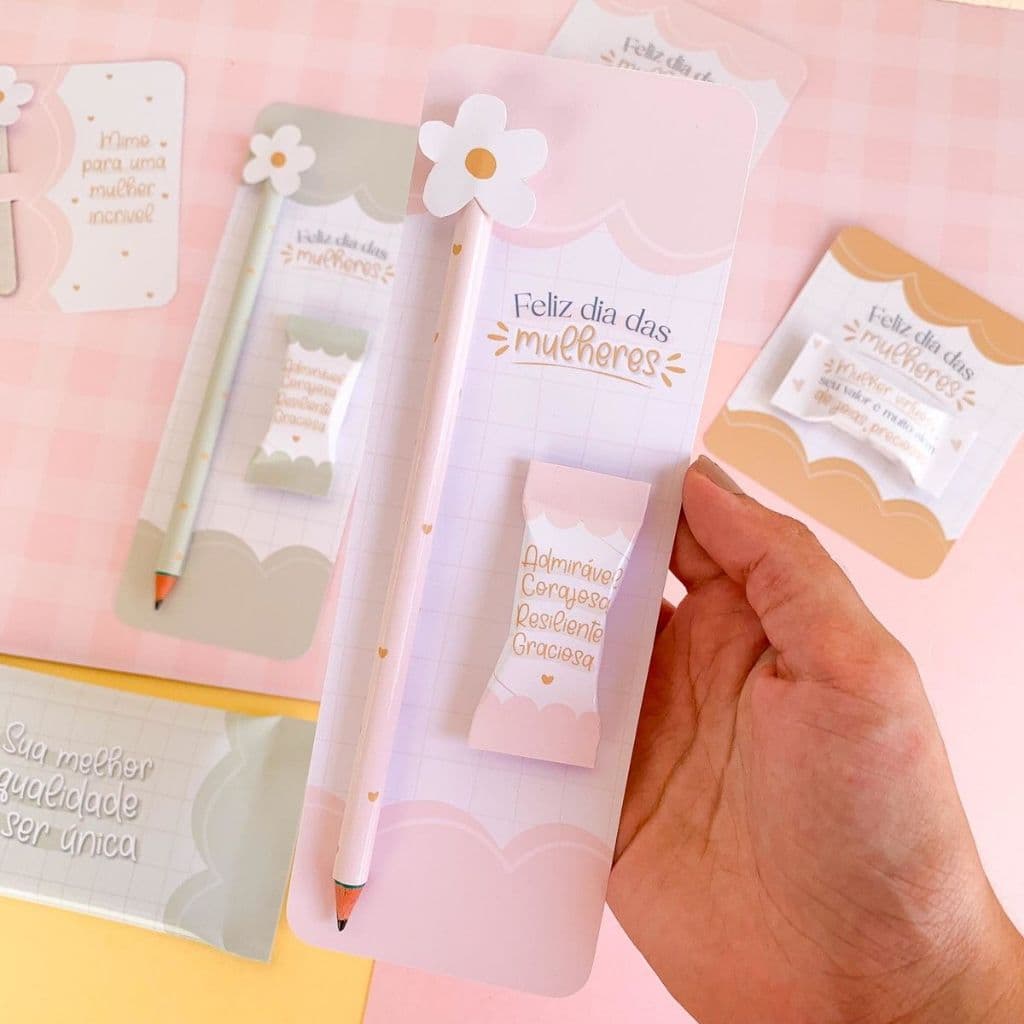 10 Lápis / caneta Personalizado com tag