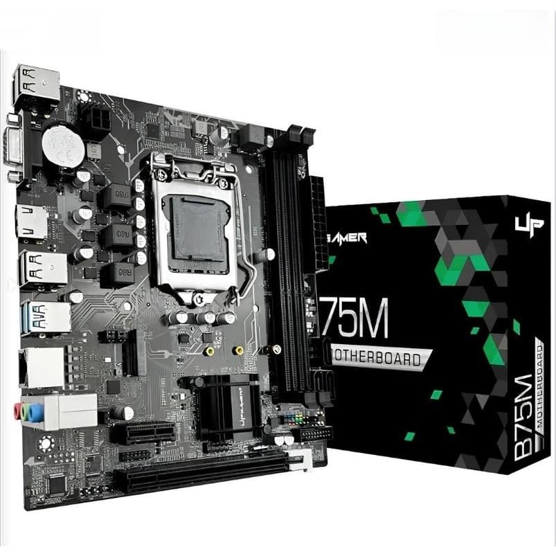Placa Mãe Gamer Lag 1155 UpGamer B75M DDR3 16GB M2 NVMe HDMI Intel i3 i5 i7 para Computadores de Jogos