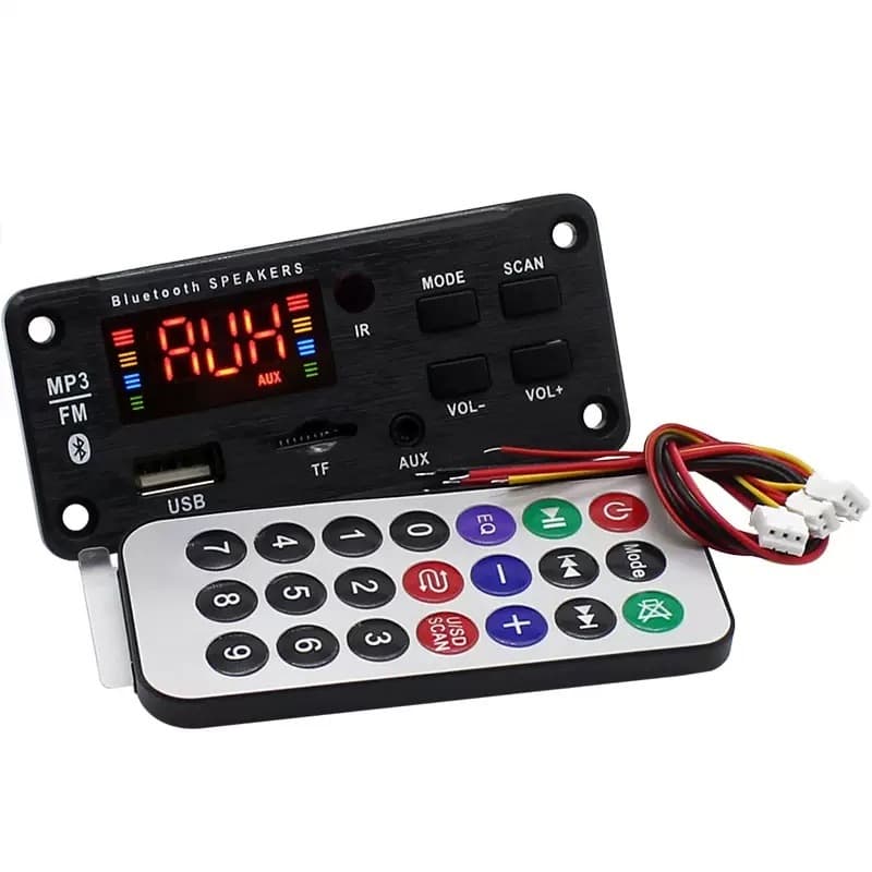 Decodificador FM Bluetooth 5.0 12V MP3 USB FM