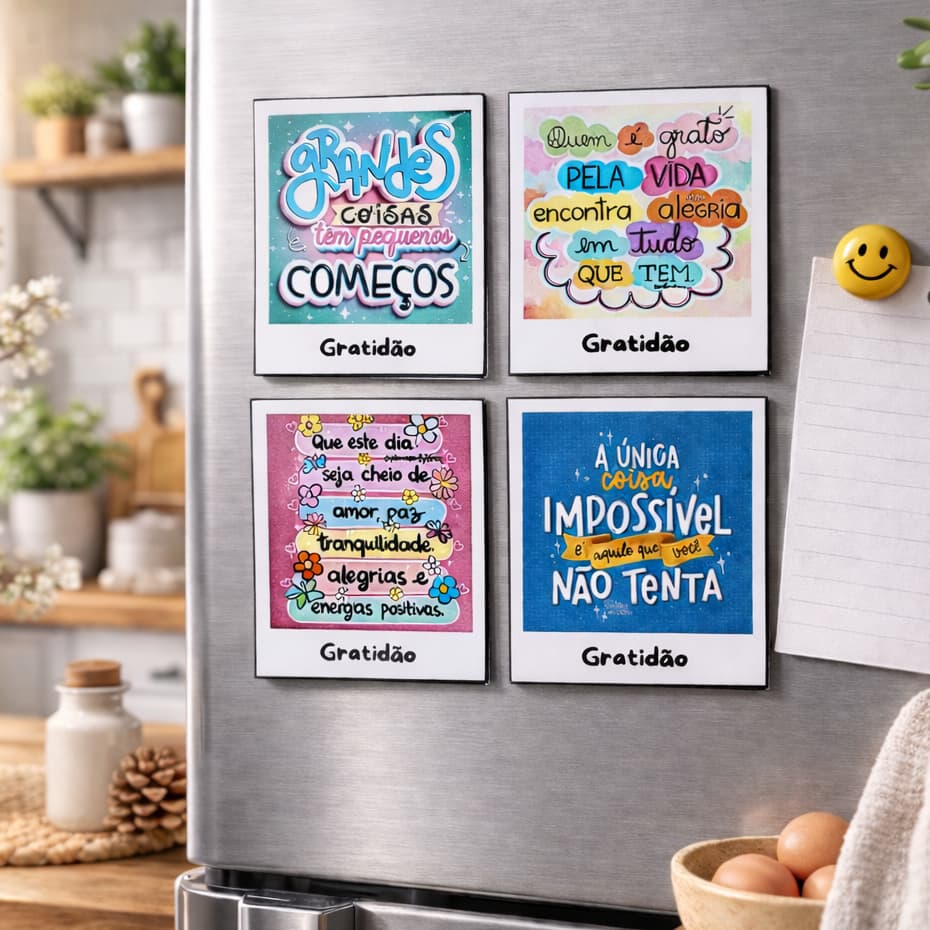 15/30/60 Ima de Geladeira Frases Motivacional Cartão de Agradecimento ao Cliente Bíblica Brinde Foto Imã Lembrancinha