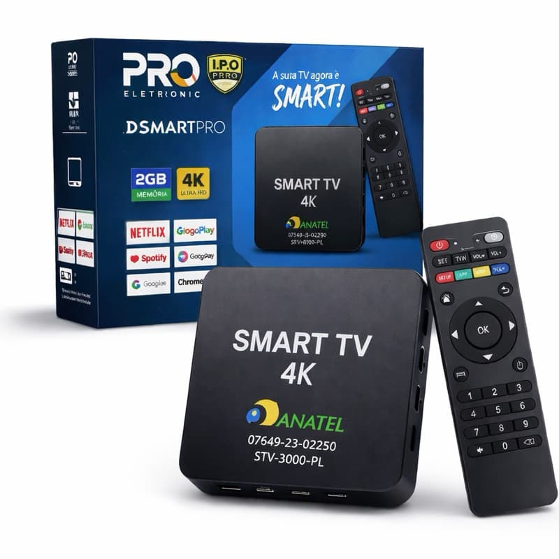 Conversor Digital 4K TV Smart 5G Android WIFI 2.4G/5G