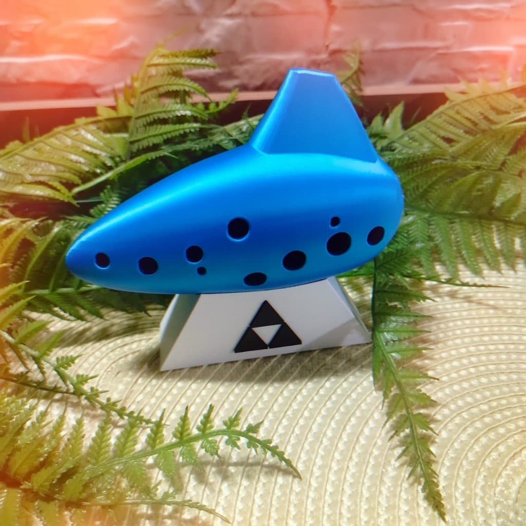 Ocarina 12 furos (Funciona como instrumento)  - The Legend of Zelda Ocarina of Time - Geek - 3D