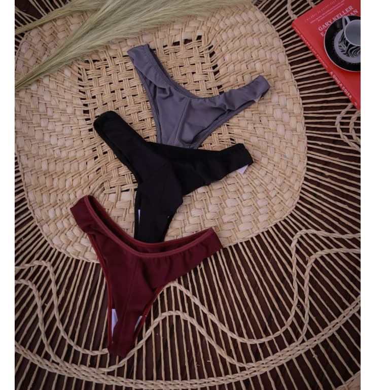 Kit Calcinhas Empina Bumbum Fio Dental Duplo Não Marca P ao GG