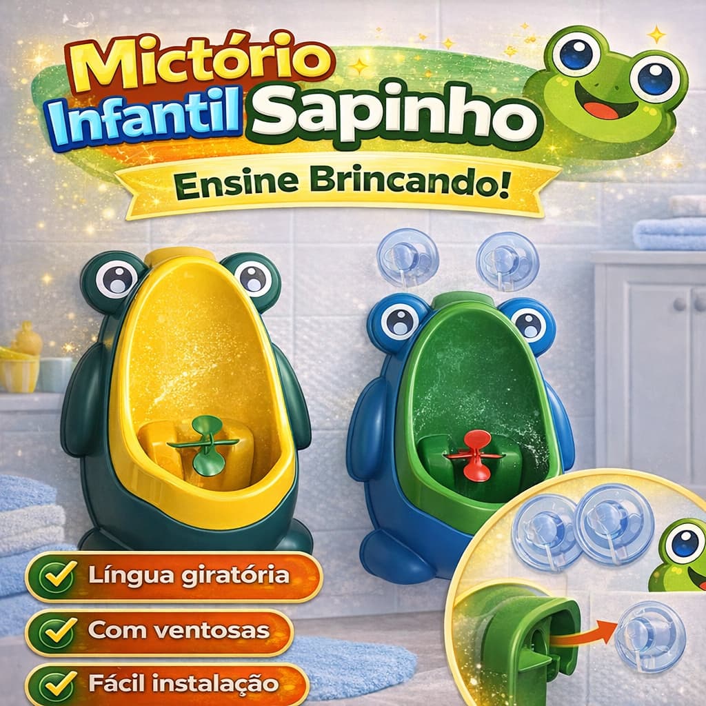 MICTÓRIO INFANTIL SAPINHO 🐸 ENSINE BRINCANDO E ACABE COM AS FRALDAS!