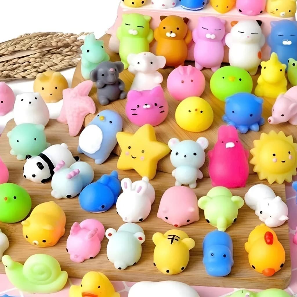 20 Squish Mochi Bichinho Macio De Apertar Squishies Tiktok Brinquedo Sensorial
