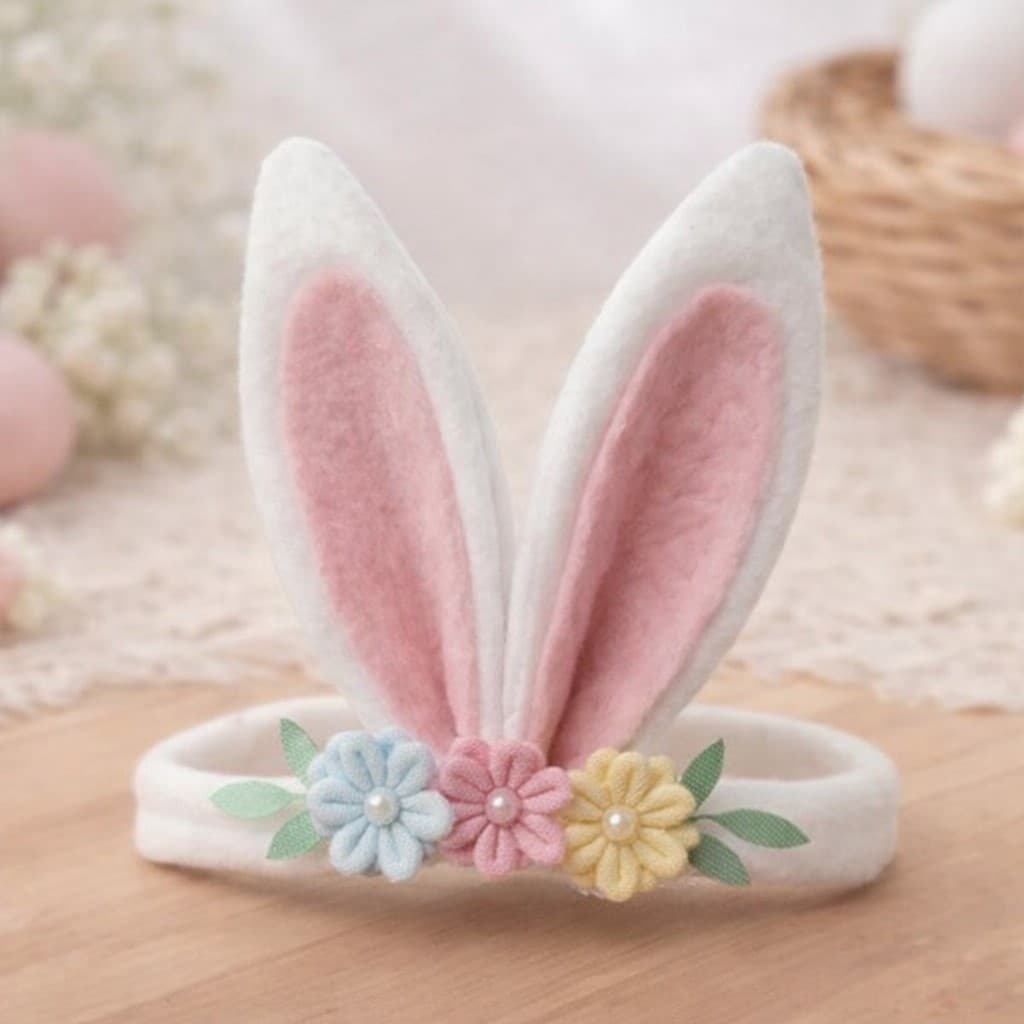 Acessório orelha de coelho da Páscoa para meninas bebê ideal para ensaio newborn