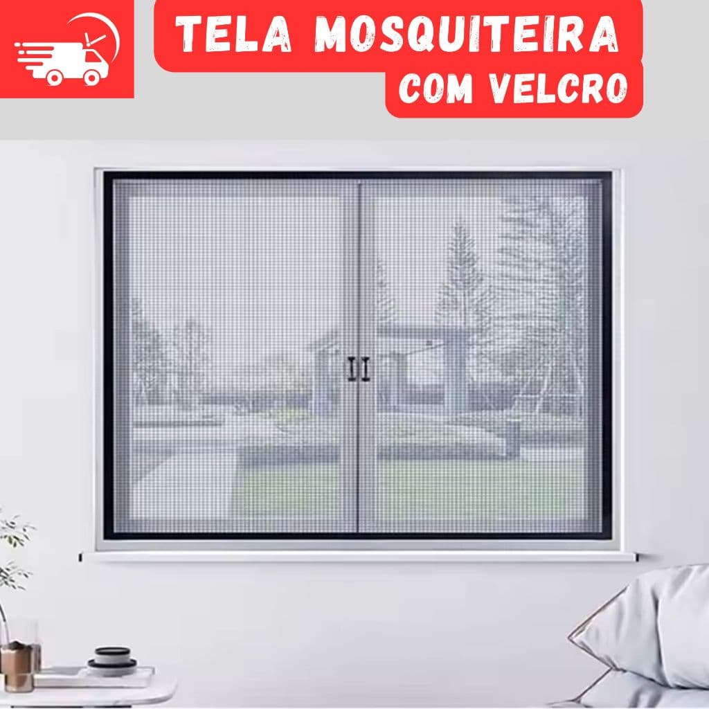 [Pedidos Personalizados] Tela Mosquiteira em Fibra de Vidro com Fecho de Contato Para Janelas