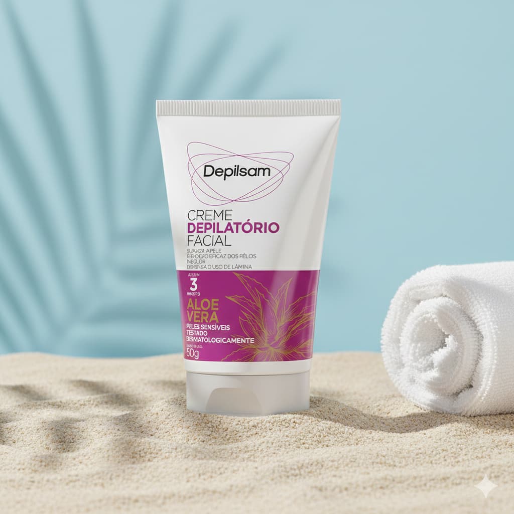 Creme Depilatório Facial Depilsam Aloe Vera 50G