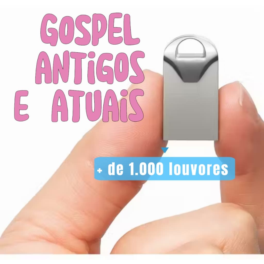 Mini Play Driver 8gb Gospel antigos e Atuais + de 1.000