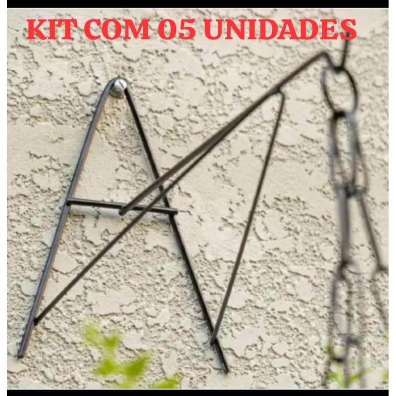 Kit 05 unidades suporte em A para vasos de planta