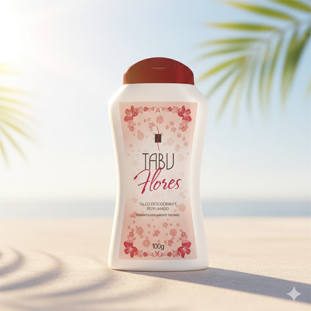 Talco Desodorante Tabu Flores 100G