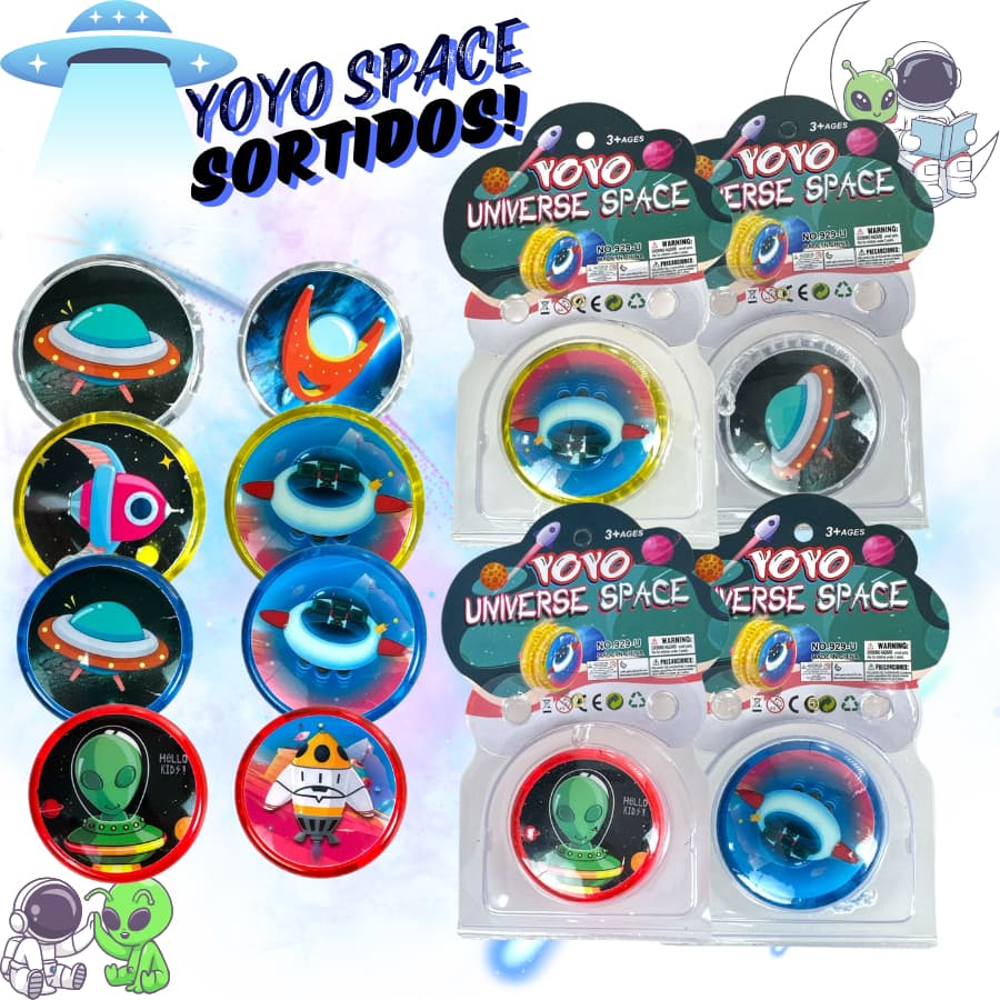 Brinquedo Infantil Ioiô Yoyô Astronauta Sortido C/ Luz Led 