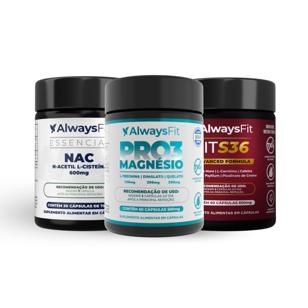 Kit Desintoxique Da Alwaysfit Pro3magnésio + Nac E FitS36