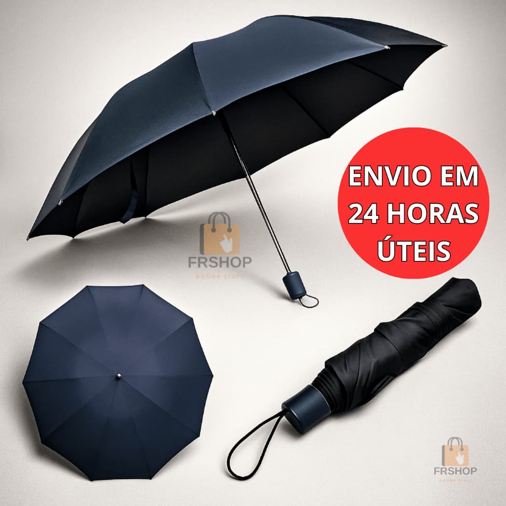 Sombrinha Guarda Chuva de Bolsa Pequeno Preto Portátil